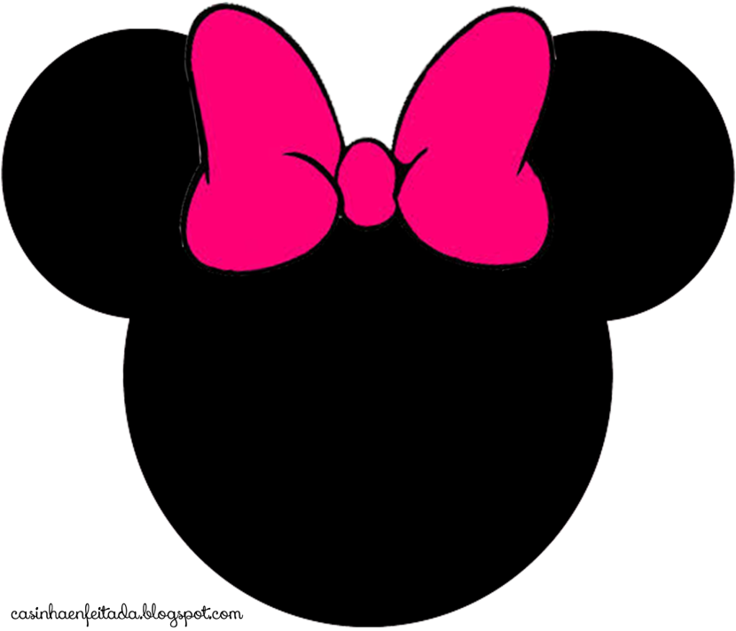 Clipart minnie mouse head with crown silhouette