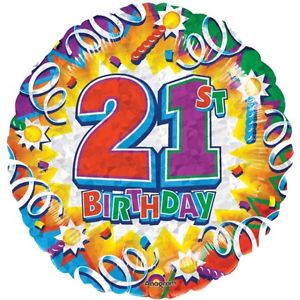 Happy 21st Birthday Balloon | Dooleys Flowers