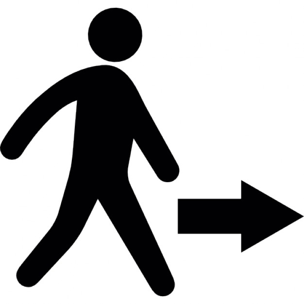 Man walking towards right direction Icons | Free Download