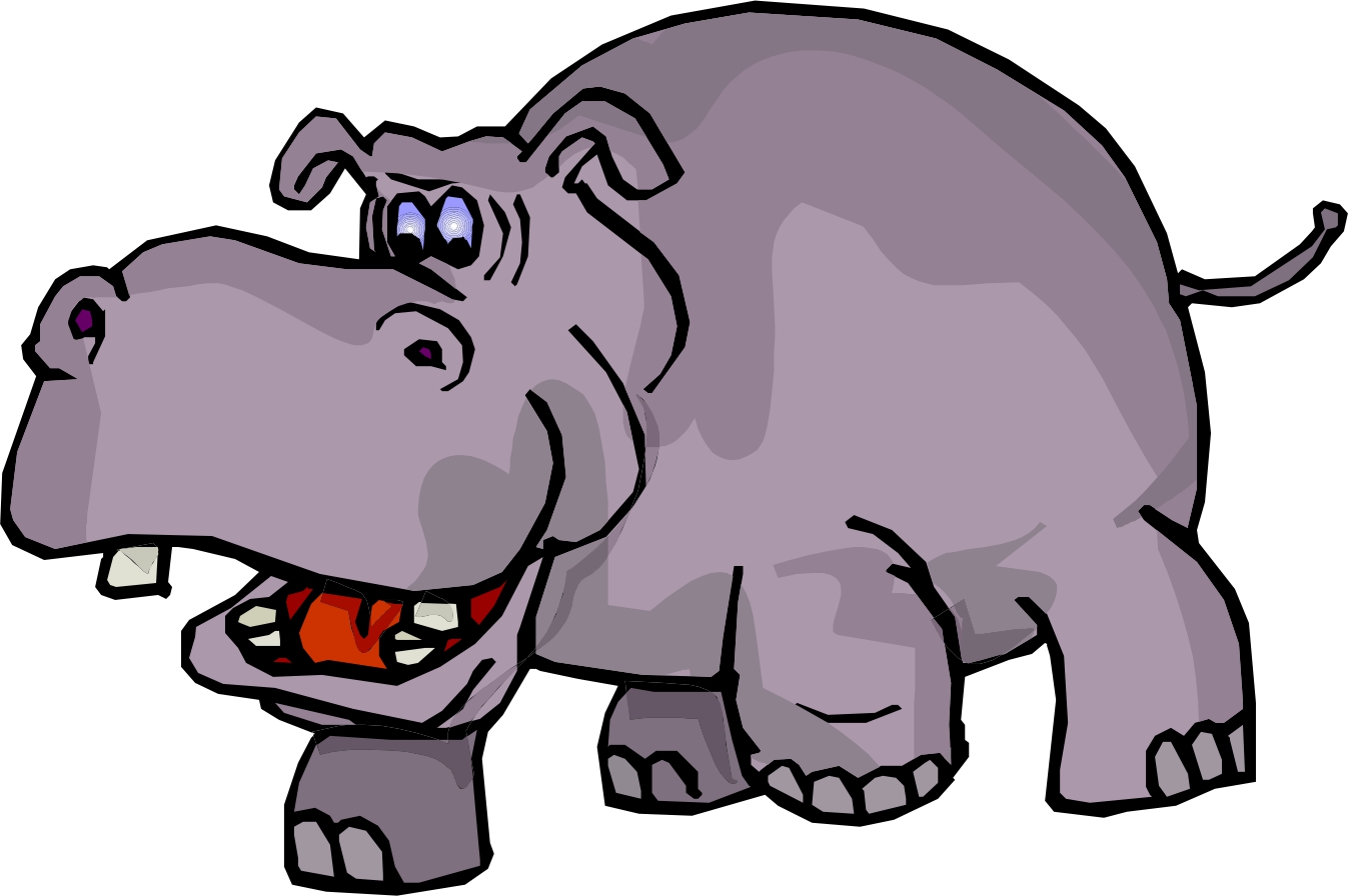 Image of Baby Hippo Clipart #3619, Baby Hippo Clip Art - Clipartoons