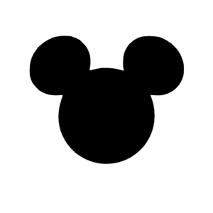 Black mickey mouse head clip art