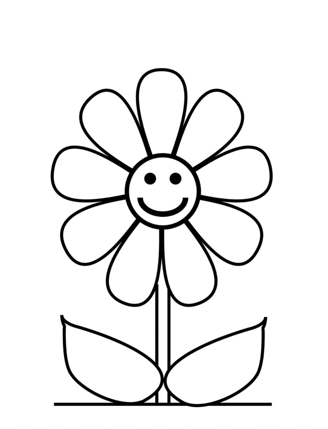 925 views Flower Picture To Color : Coloring - Kids Coloring Pages