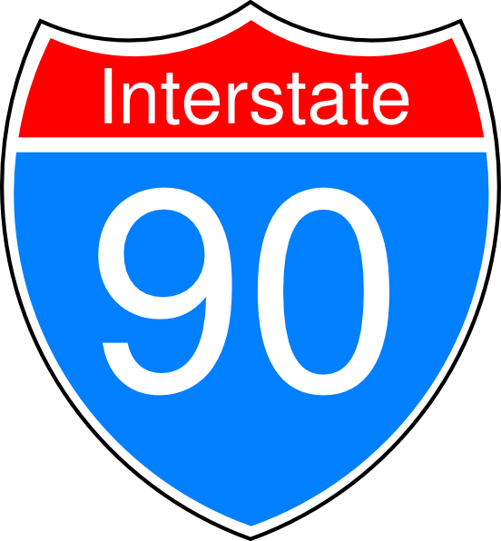Interstate 90 Sign Clip Art - vector clip art online ...