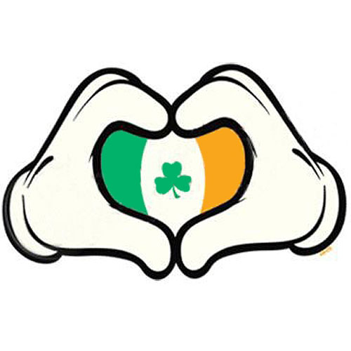 Cartoon Hands Irish Heart - T-Shirt -