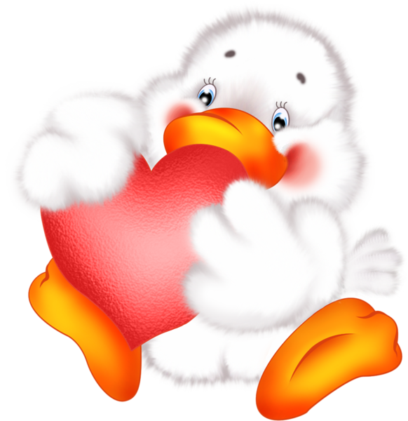 Gallery · Free Clipart Picture… Cartoons PNG; Cute Duck with Heart
