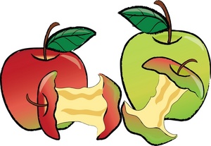 Apple Clipart Image - Apples and Cores