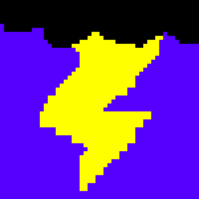 piq - pixel art | "Lightning bolt" [100x100 pixel] by zebra