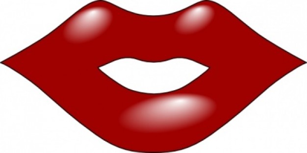 Red female lips clip art | Download free Vector
