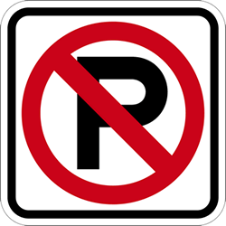 MUTCD R8-3A No Parking Symbol Signs -12x12 at STOPSignsandMore.com