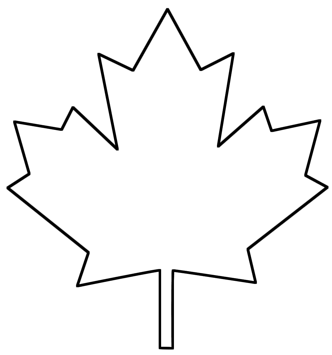 Maple Leaf - Coloring Page (