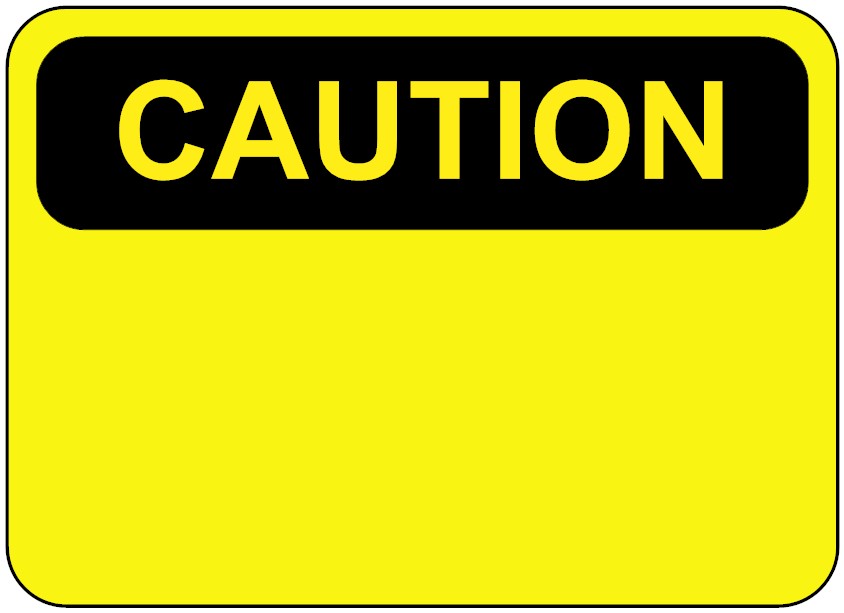 caution sign template