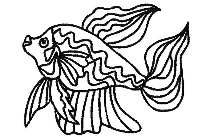 Fish and Sea Creatures :: 1465 Fantasy Fish Outline - Letzrock ...