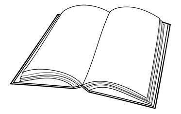 Open Book Outline - ClipArt Best