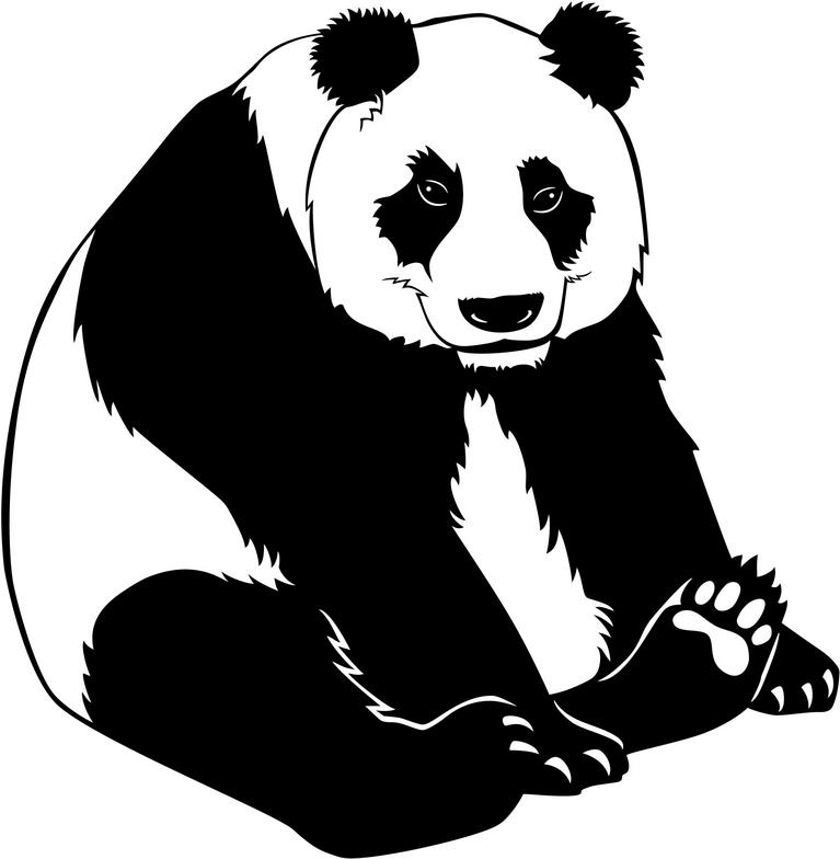 Panda Bear Outline | Free Download Clip Art | Free Clip Art | on ...