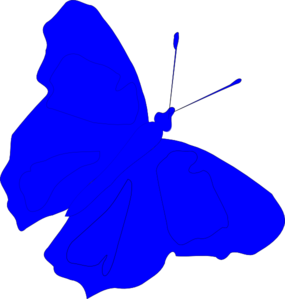 Blue.butterfly Clip Art - vector clip art online ...