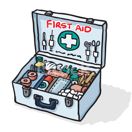 Open first aid box clipart