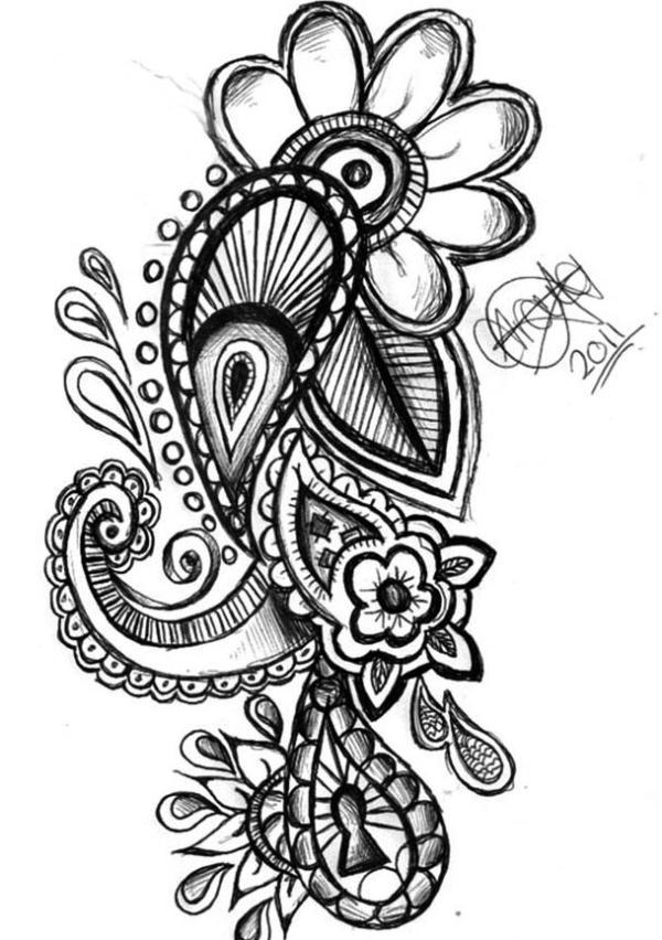 Aztec Flower Tattoos
