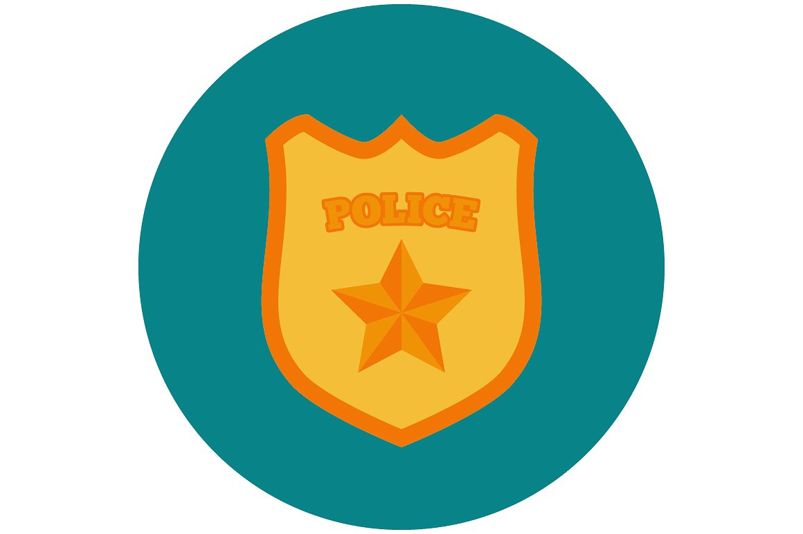 Police badge icon ~ Icons on Creative Market