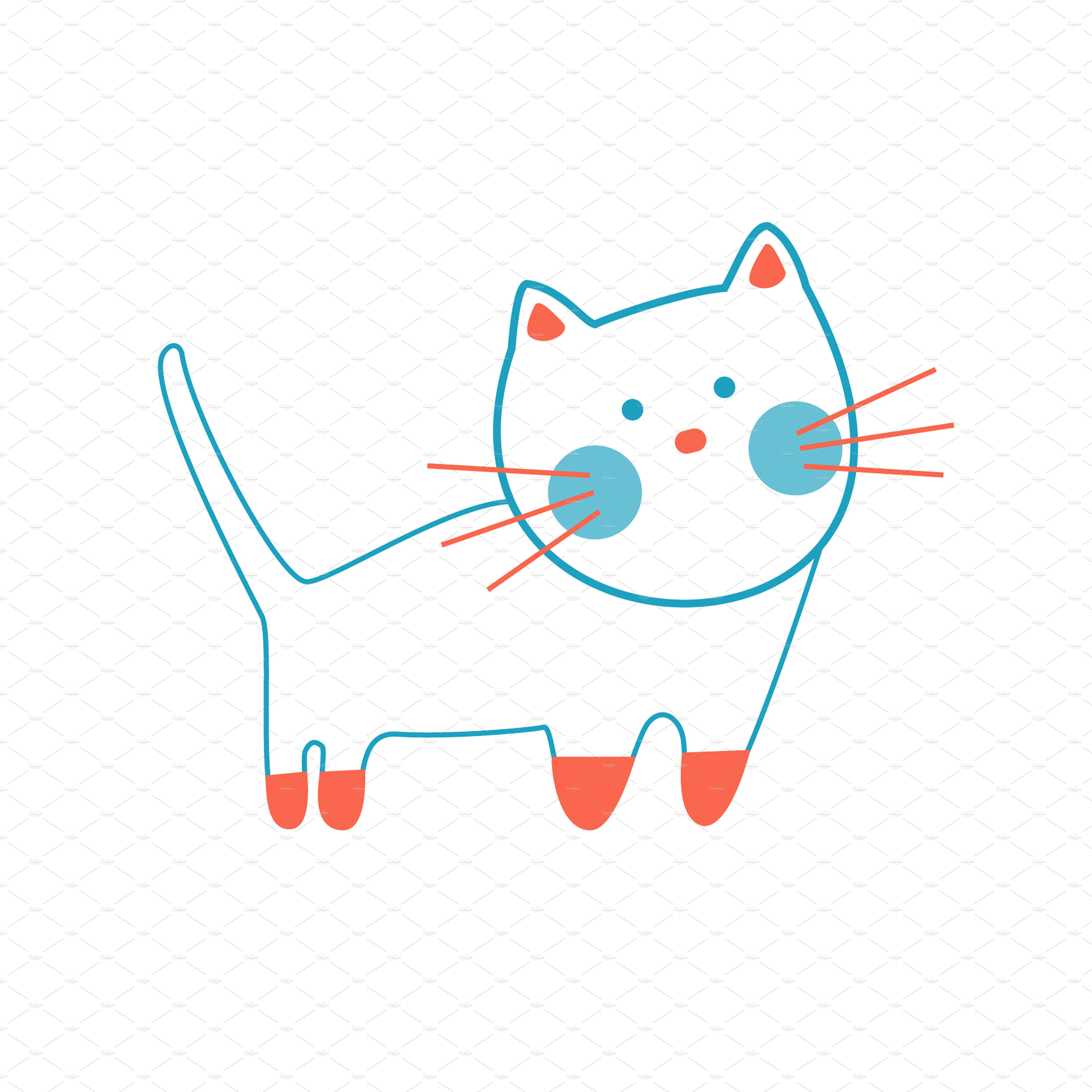 Cute cat ~ Illustrations on Creative Market