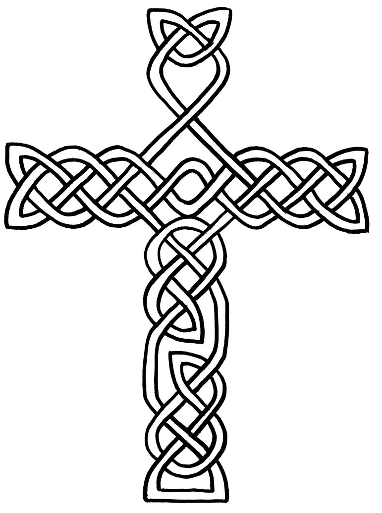 Celtic Cross Coloring Page Printable
