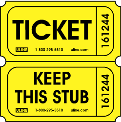 Yellow Double Raffle Tickets with "Keep This Stub" S-13015 - Uline ...