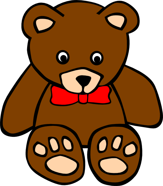 Brown teddy bear clipart