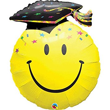 Amazon.com: Giant Smiley Face Graduation Balloon: Toys & Games