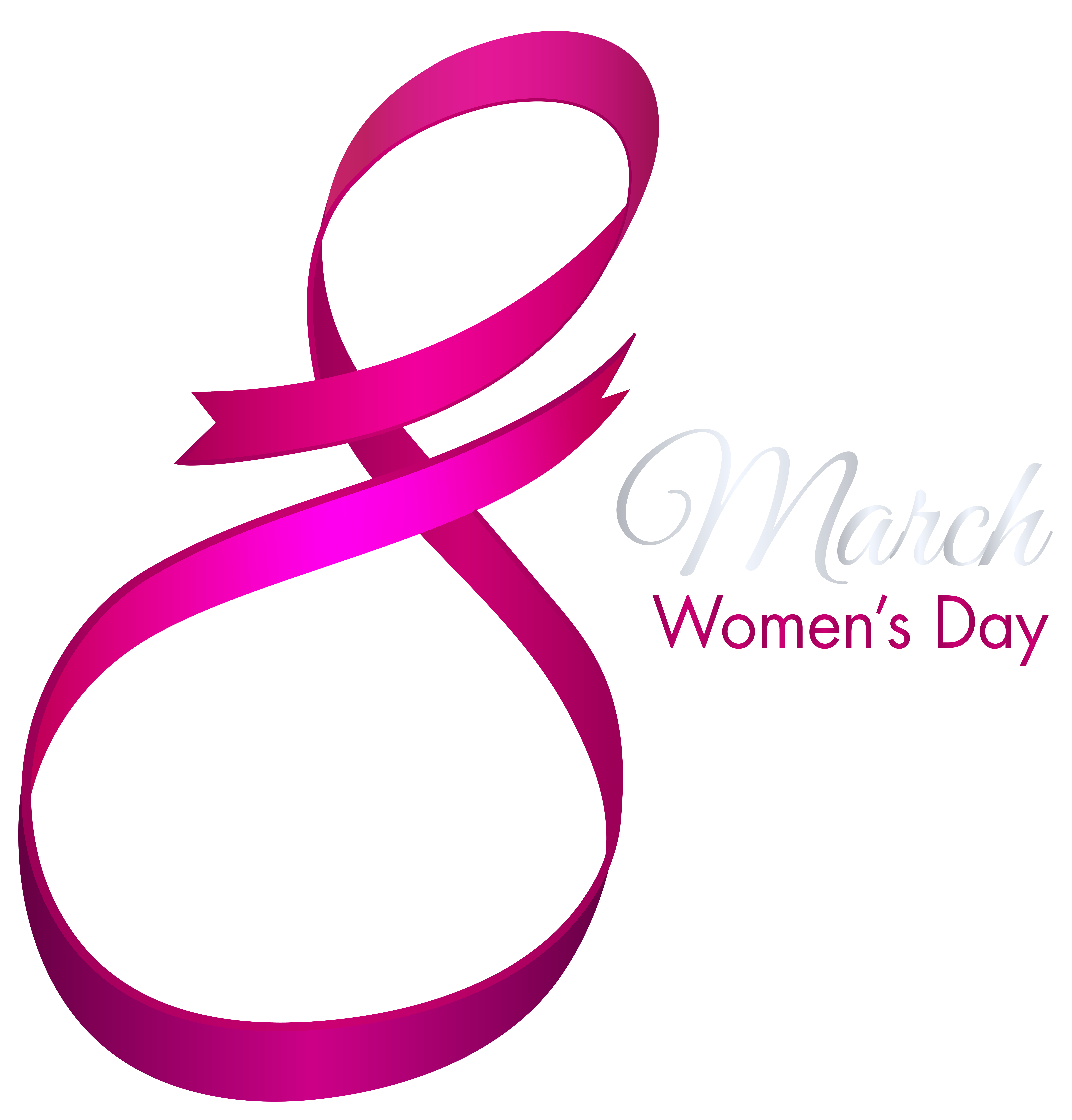 Happy March 8 Womens Day PNG Clip Art Image