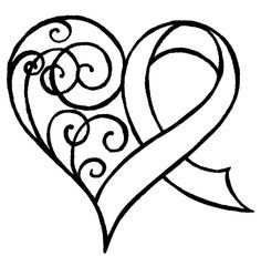 awareness ribbon coloring page