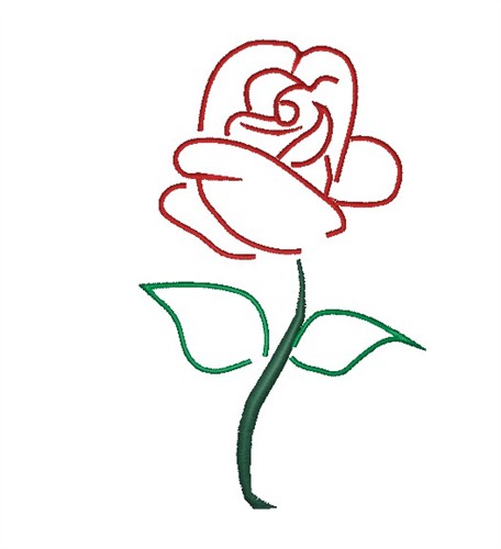 Best Rose Outline #5759 - Clipartion.com