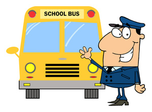 School bus driver cartoon clipart