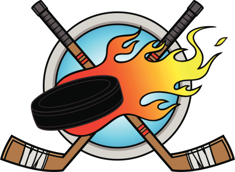 Cartoon Of Hockey Puck On Fire Clip Art, Vector Images ...