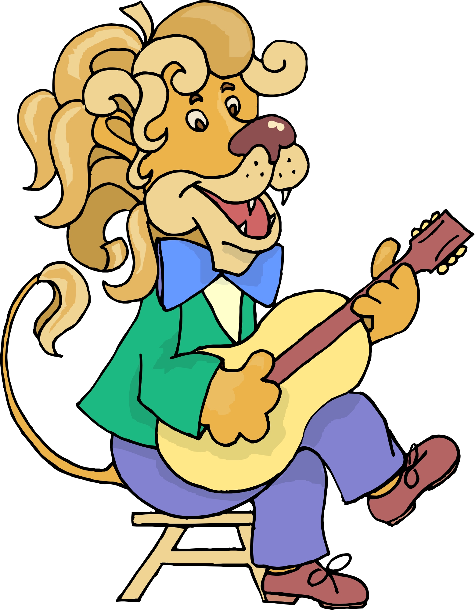 Cartoon Guitar Player