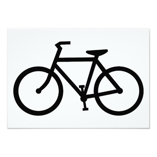 Fahrrad-Silhouette 8,9 X 12,7 Cm Einladungskarte | Zazzle