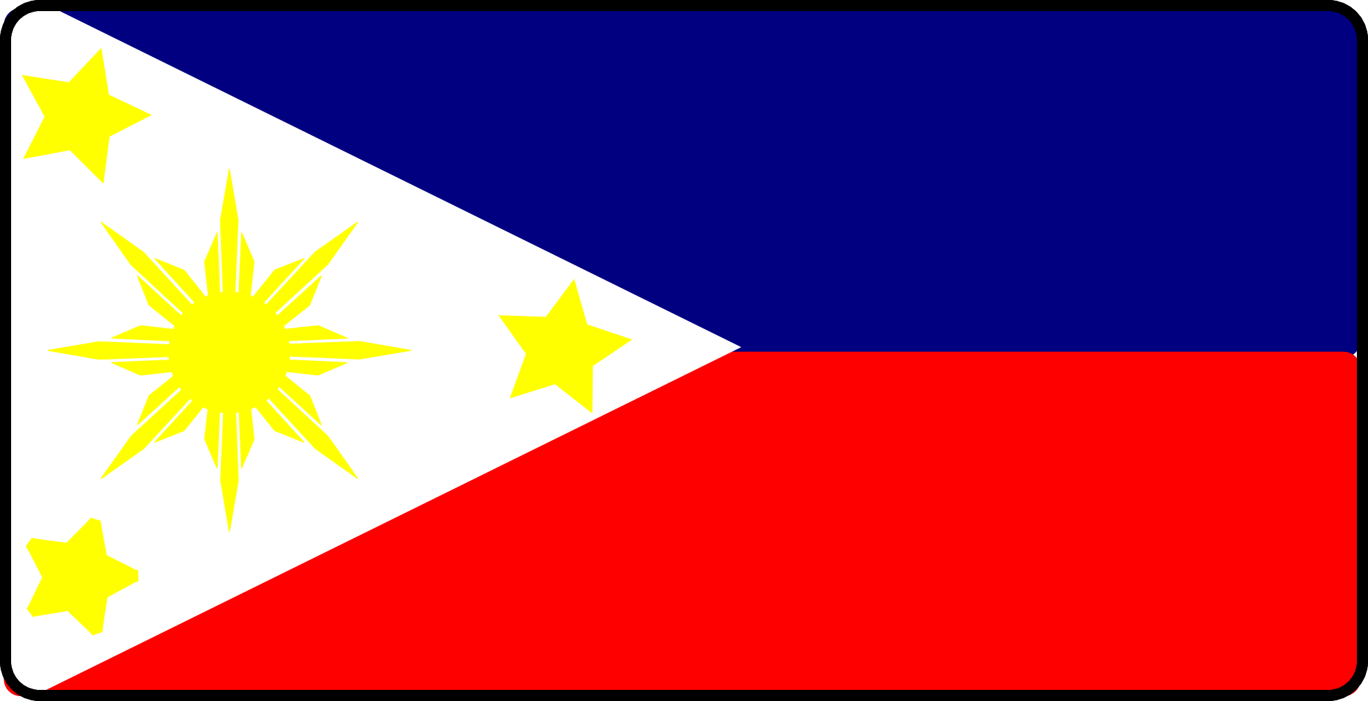 Philippine flag clipart black and white