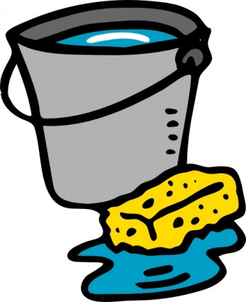 Cleaning Bucket Sponge Water clip art Vector clip art - Free ...
