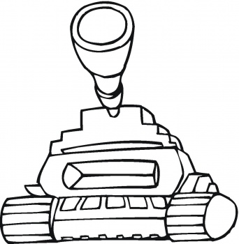 Big Tank With Gun coloring page | Super Coloring