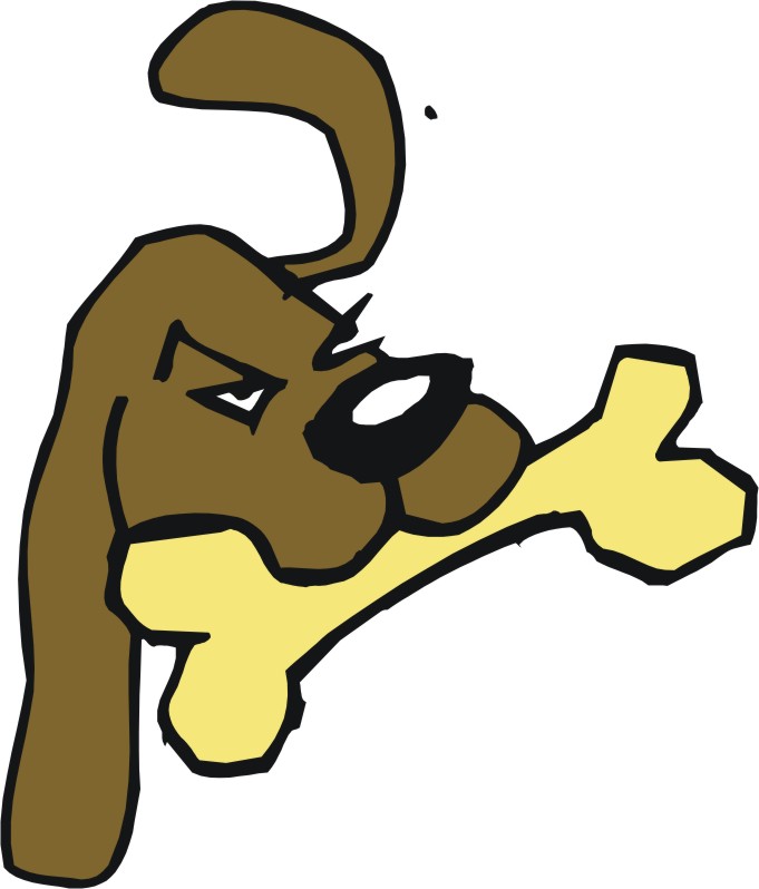 clipart dog eating bone - photo #44