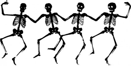 Dancing Skeletons clip art Vector clip art - Free vector for free ...