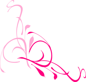 Floral Swirl Bubblegum Magenta clip art - vector clip art online ...