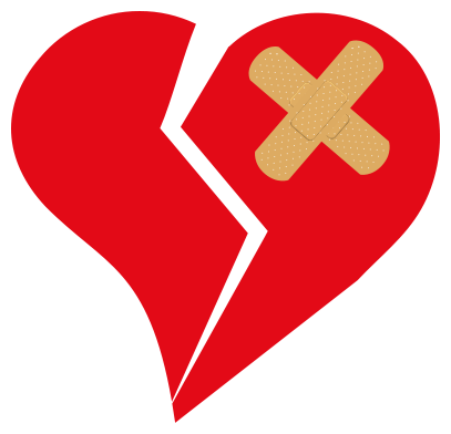 Broken Love Heart bandaged 2 nevit.svg