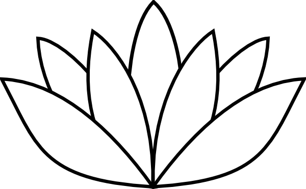 White Lotus Flower clip art - vector clip art online, royalty free ...