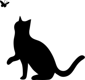 Cat Clip Art Black And White - Free Clipart Images