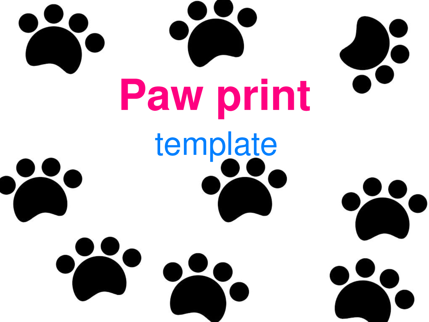 Paw Print Template Clipart - Free to use Clip Art Resource