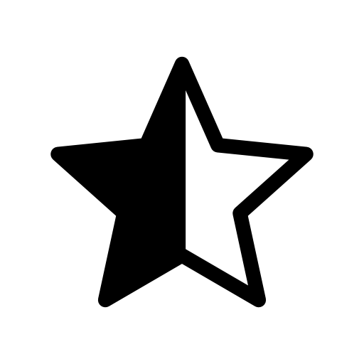 half black half white star symbol | download free icons