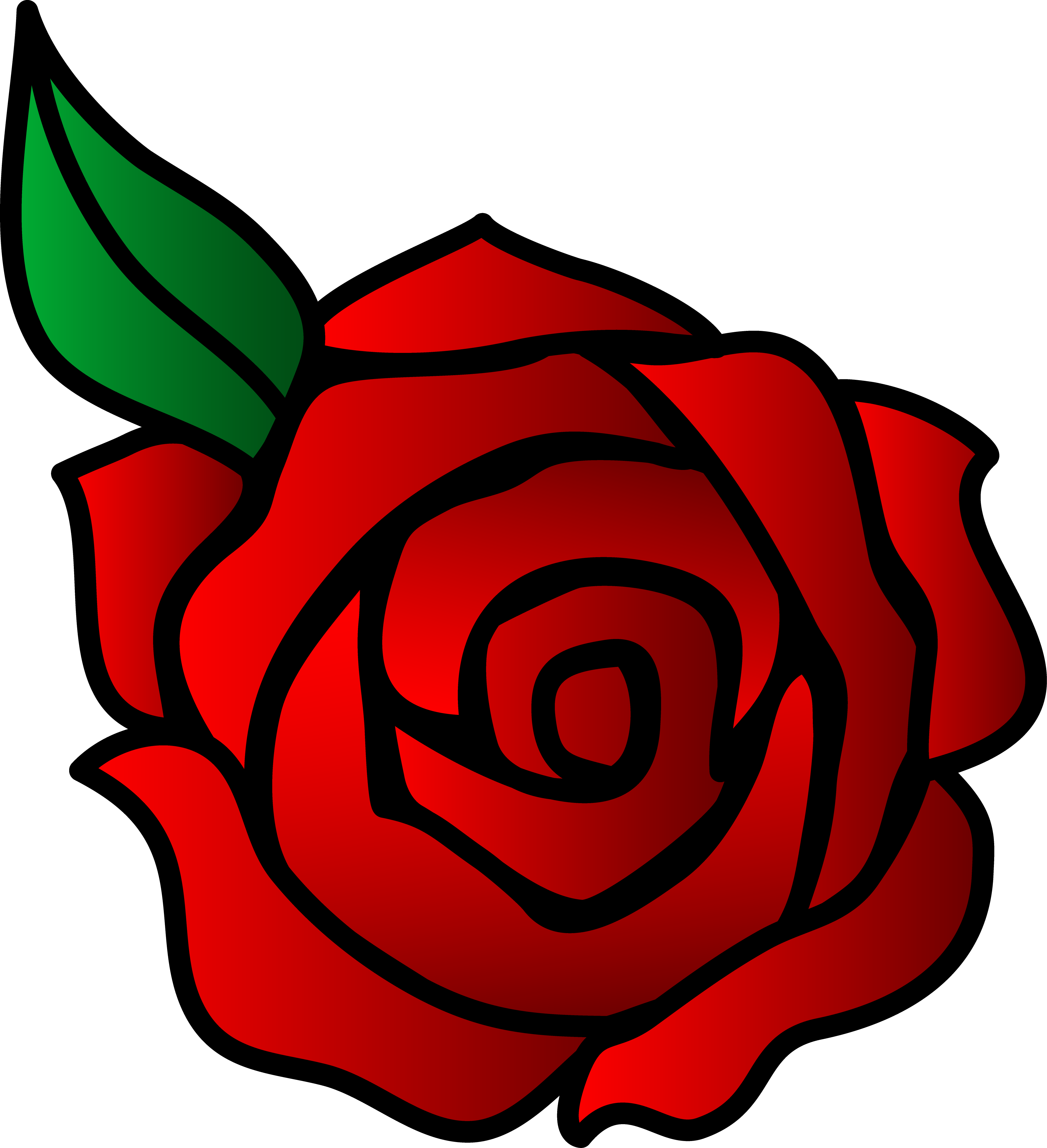 Red Rose Flower Clip Art – Clipart Free Download