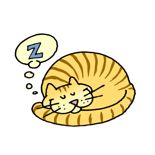 Sleeping cat clip art