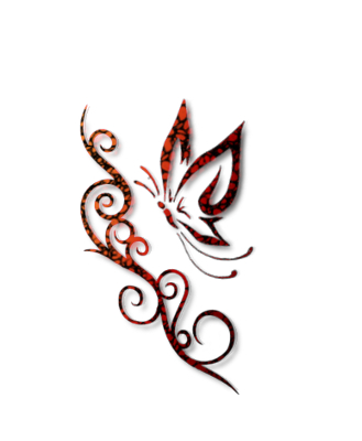 Butterfly tattoo - red and black by R-u-d-a on DeviantArt