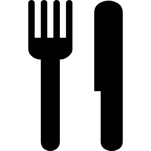 Knife and Fork Silhouette - Free Tools and utensils icons