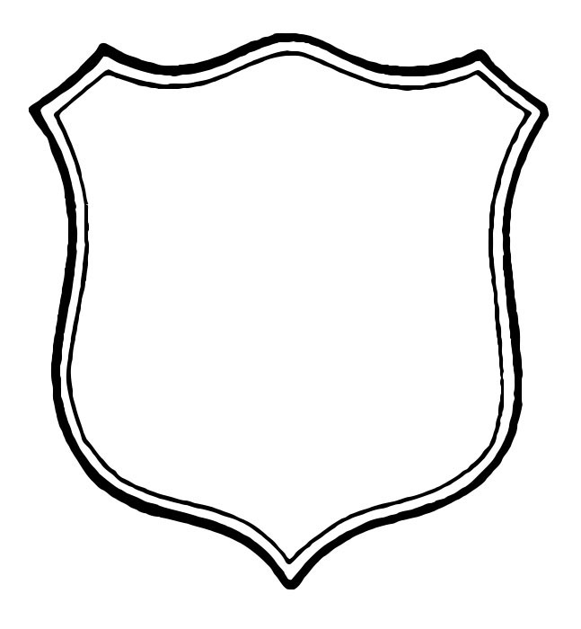 Shield outline clipart white outline